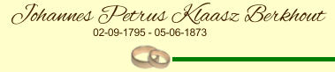 Johannes Petrus Klaasz Berkhout 02-09-1795 - 05-06-1873