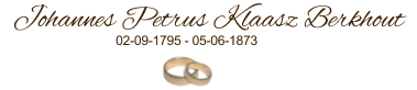 Johannes Petrus Klaasz Berkhout 02-09-1795 - 05-06-1873