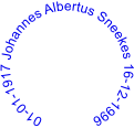 01-01-1917 Johannes Albertus Sneekes 16-12-1996